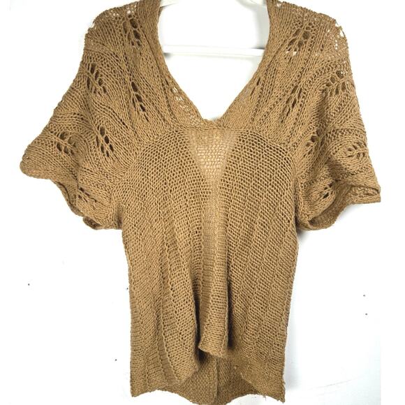 Anthropologie Moth Crochet Knit Alpaca Wool Blend Bohemian Cottagecore Cardigan - Picture 6 of 7